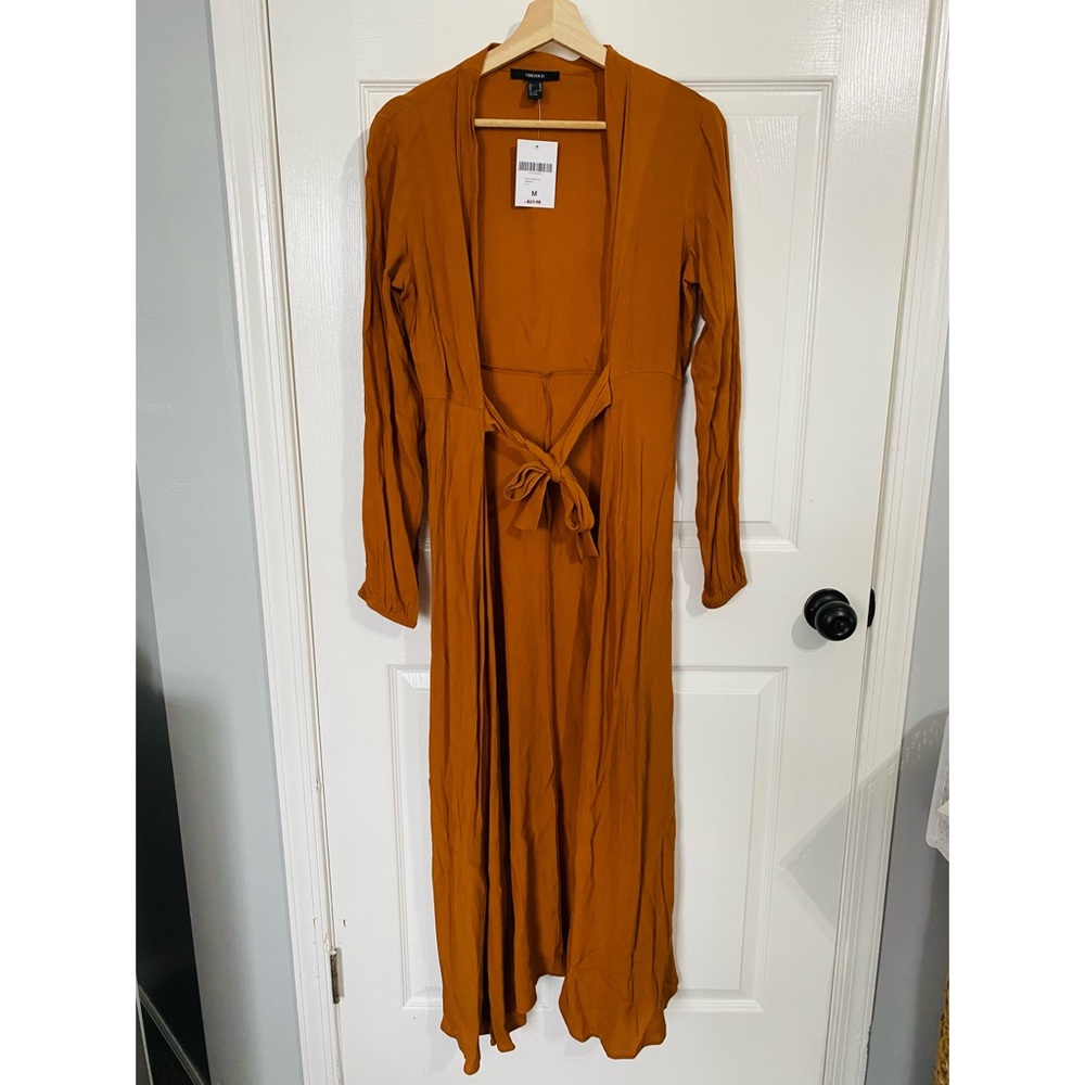 • copper long sleeve duster •